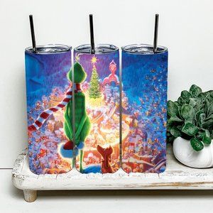 The Grinch Christmas Tree 20oz Tumbler With Metal Straw